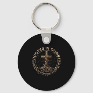 Rotad i Kristus Tröja, Jesus Tröja, Vintage Kors Nyckelring