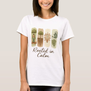 Rotad i lugn Chakra Träd Konst T Shirt