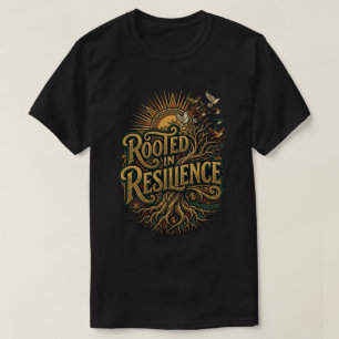 Rotad i motståndskraft glad juneteenth-dag Adinkra T Shirt