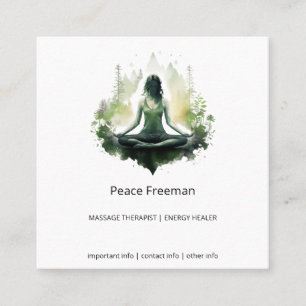 Rotad ljus   Meditation om det Sakrala Feminina  Fyrkantigt Visitkort
