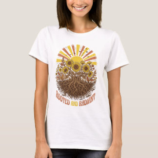Rotad Och Strålande Vintage Botanisk Träd T Shirt