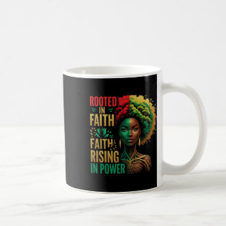 Rotad tro uppstigande Afro Gud Afrikansk Melanin D Kaffemugg