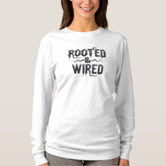 Rotad & Uppkopplad Grunge Rötter Elektrisk Naturde T Shirt