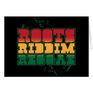 Rotar den Riddim reggaen Hälsningskort