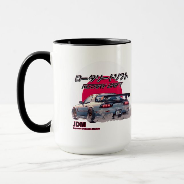 Rotary Drift RX-7 - japansk gatuförklaring Mugg (Vänster)