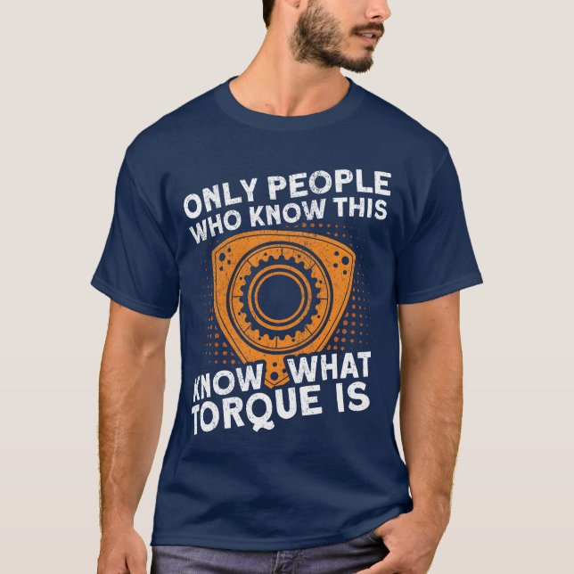 Rotary Engine Varv Caruning Bil Workshop gi T Shirt (Framsida)