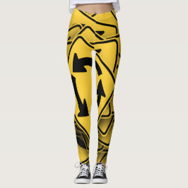 ROTARY ROGOY ROAD SIGNS LEGGINGS