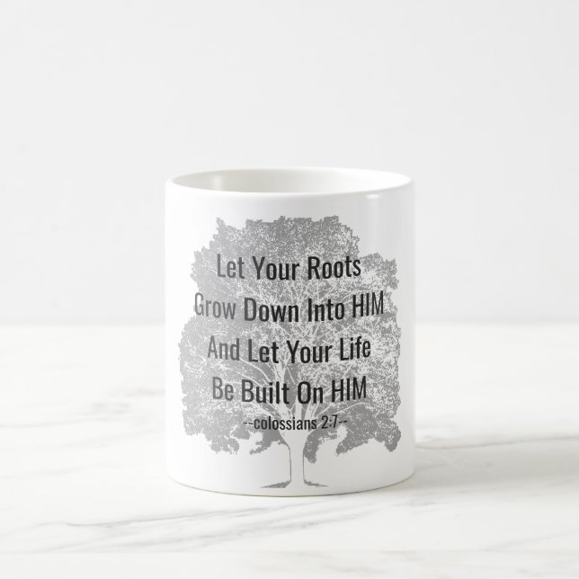 Rotat och byggt upp i HONOM - bibelcitationstecken Kaffemugg (Center)