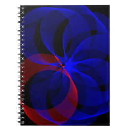 Rotating Blue Accent Geometric Spiral Notebook Anteckningsbok