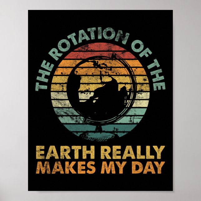 Rotation av Earth Day Funny Science Teacher Poster (Framsidan)