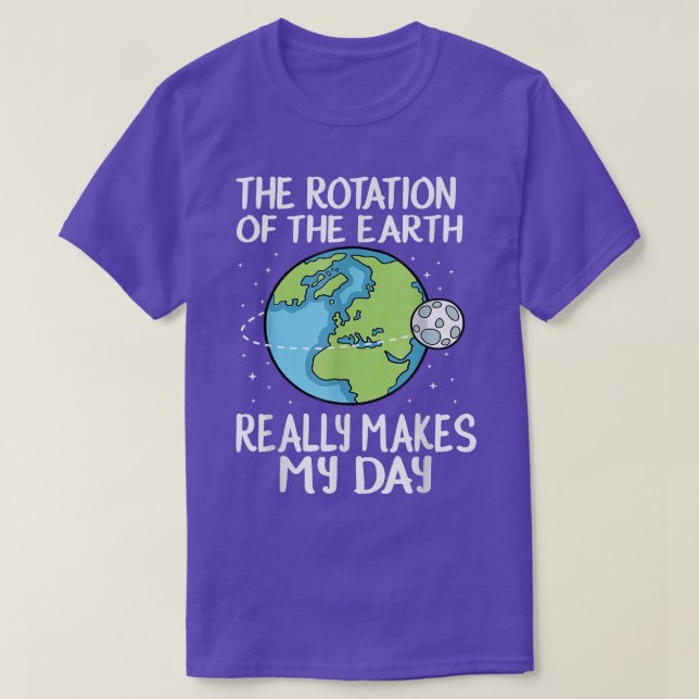 Rotation av jorden gör min dag t shirt (Design framsida)