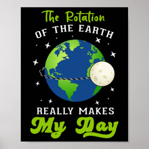 Rotation av jorden gör min dagslärare inom vetensk poster