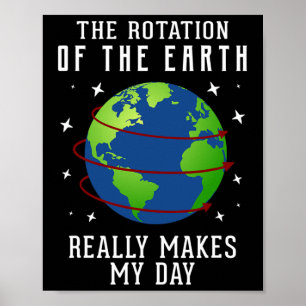 Rotation av jorden gör min dagslärare inom vetensk poster