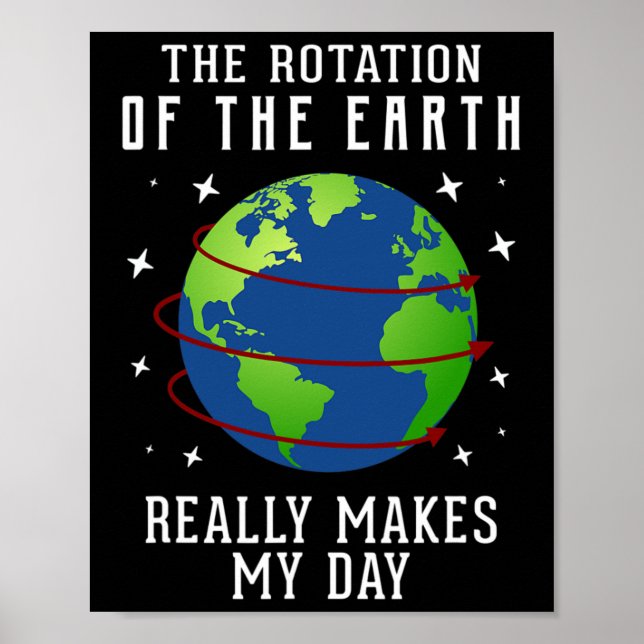 Rotation av jorden gör min dagslärare inom vetensk poster (Framsidan)