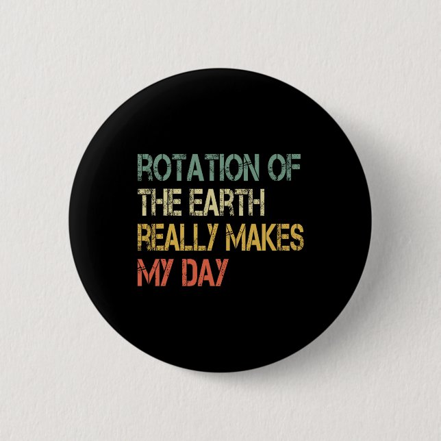 Rotation Earth Verkligen gör min dag Nerd Science  Knapp (Framsida)