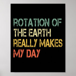 Rotation Earth Verkligen gör min dag Nerd Science Poster