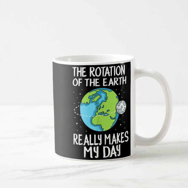 Rotation Of The Earth Makes My Day Funny Science  Kaffemugg (Höger)