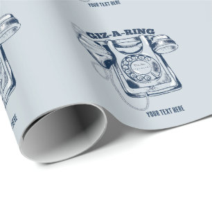 Rotationstelefon blå presentpapper