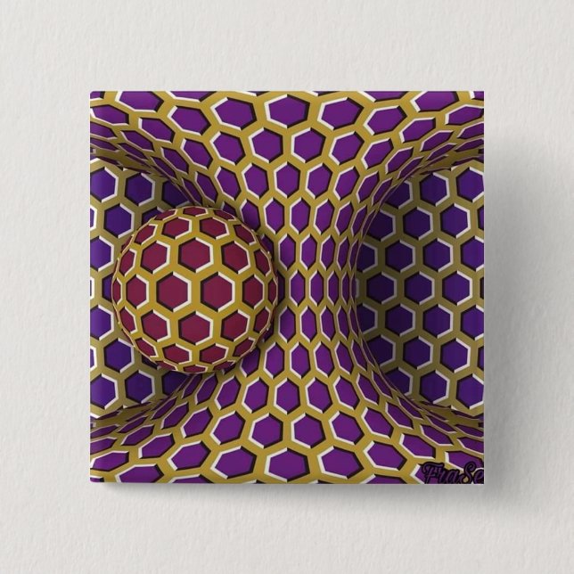 Rotationsturva för optisk Illusion Trick Teckning Knapp (Framsida)