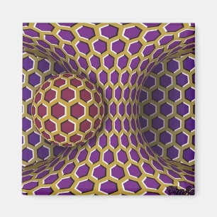 Rotationsturva för optisk Illusion Trick Teckning Magnet