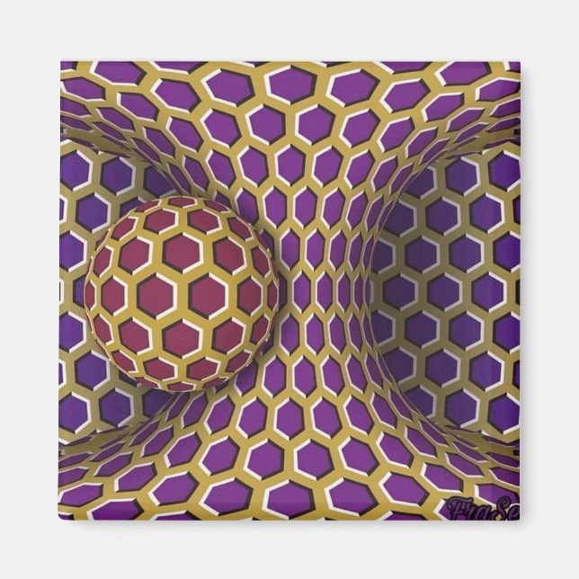 Rotationsturva för optisk Illusion Trick Teckning Magnet (Framsidan)