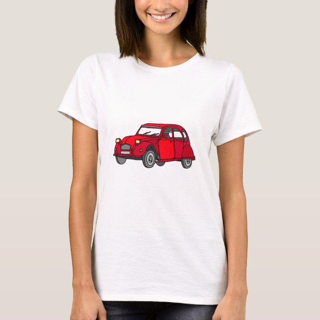 Rote Ente (2CV) Tee Shirt (Framsida)
