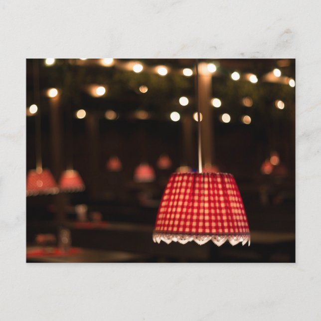 ROTE LAMPENSCHIRME FESTZELT HAAGER HERBSTFEST VYKORT (Framsida)