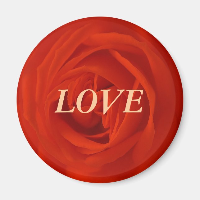 Rote Rose der Liebe Magnet (Framsidan)