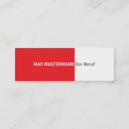 Rote Visitenkarte Mini Visitkort