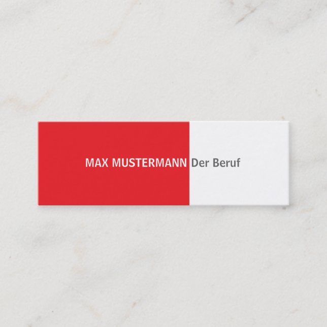 Rote  Visitenkarte Mini Visitkort (Framsida)