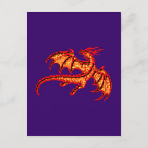 roter Drache red drake Vykort