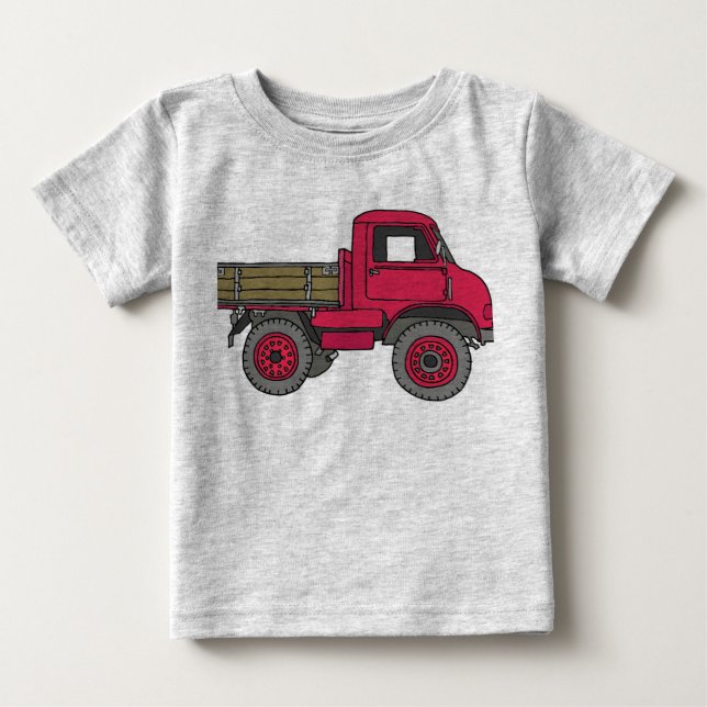 Roter Lastwagen T Shirt (Framsida)