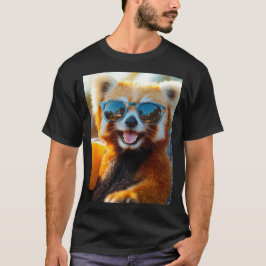 Roter Panda mit cooler Sonnenbrille T Shirt