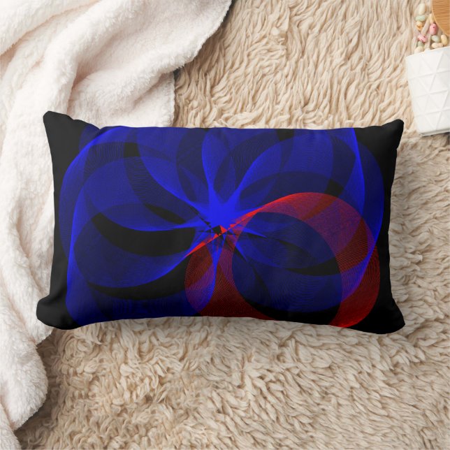 Rotera blå dekorfärg i Dekorativ kudde (Filt)