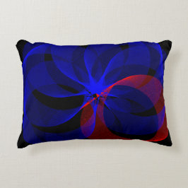 Rotera blå dekorfärg prydnadskudde