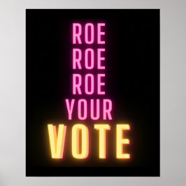 Rotera din Rosa Neon Poster
