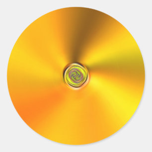 Rotera guld- klistermärke