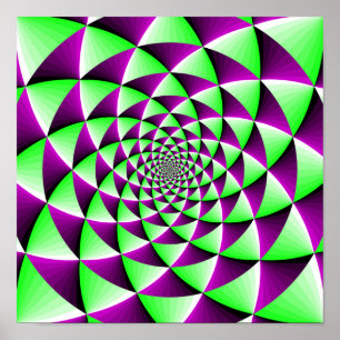 Rotera optisk illusionseffekt poster