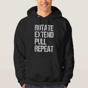 Rotera Sträck Dra Upprepa - Drakbåtspaddling Hoodie
