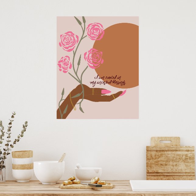 Roterad i fästingskläder: Black Hand Art Poster (Kök)