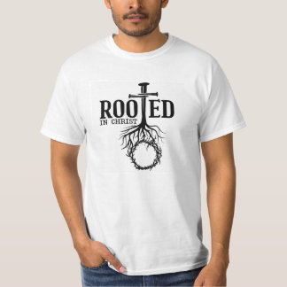 Roterad i Kristus Scripture Kor Christian Verse T Shirt