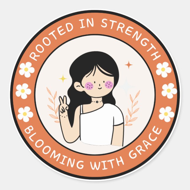 Roterad med styrkeindexerare runt klistermärke (Framsida)