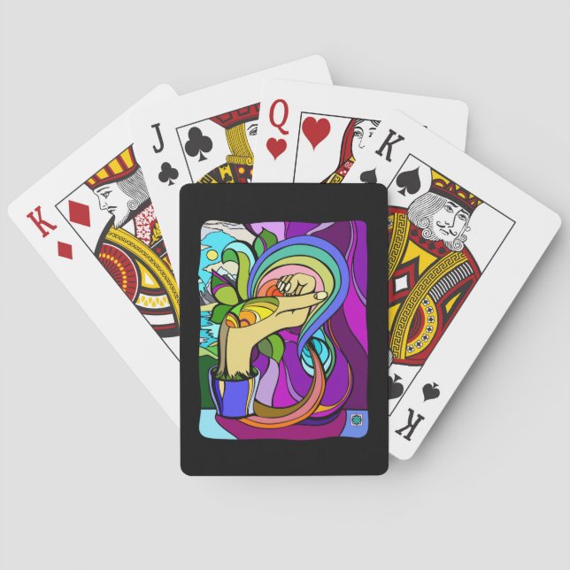 Roterad potential casinokort (Baksidan)