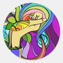 Roterad potential runt klistermärke