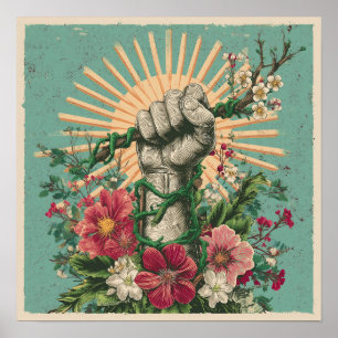 Roterad resistens - Solarpunk Protest Poster