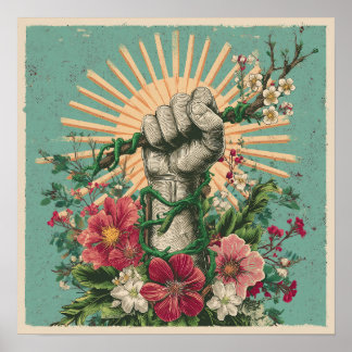 Roterad resistens - Solarpunk Protest Poster
