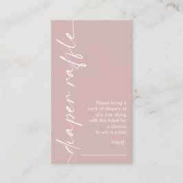 Roterad text dammig rosa blöja lott Baby Shower Tilläggskort