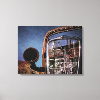 Roterad ut klassisk bil canvastryck