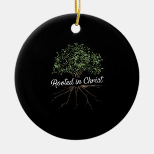 Roterade i Kristus - Christian Jesus Julgransprydnad Keramik