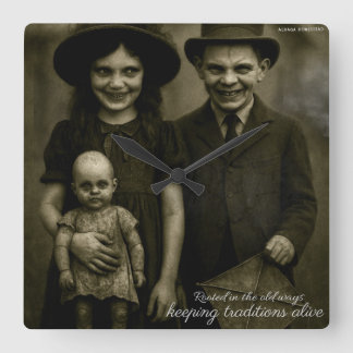 Roterade på gamla sätt som bevarar traditionerna l fyrkantig klocka